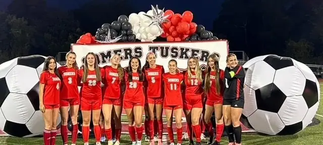 Somers girls soccer team on Senior Night